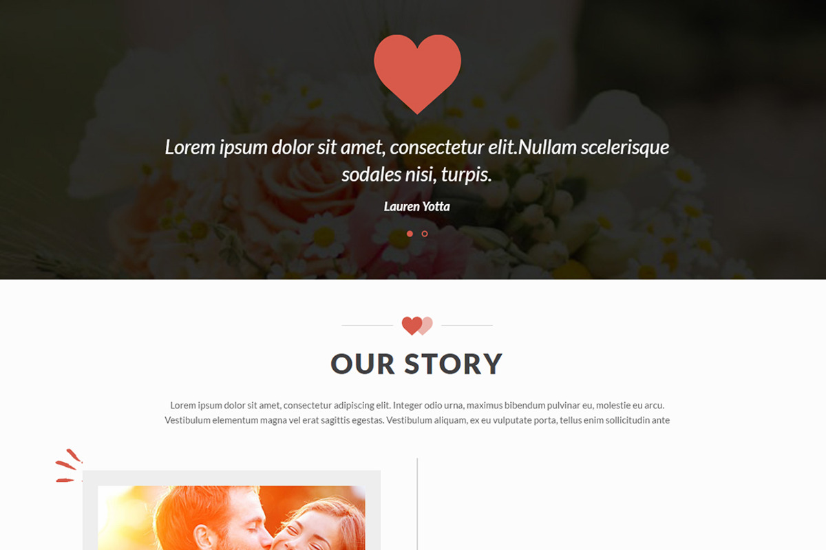 Amore: WordPress Wedding Theme, a WordPress Template by ThemeBear (Photo 4 of 9)