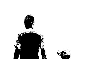 Back view isolated image of a father and boy walking, a Person Illustration by DanFLCreativo