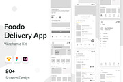 Foodo - Delivery Design Wireframe, a Wireframe Template by Capi Product (Thumbnail 1 of 9)