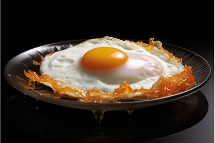 Colorful Plate delicious fried egg, a Food & Drink Photo by Ylivdesign