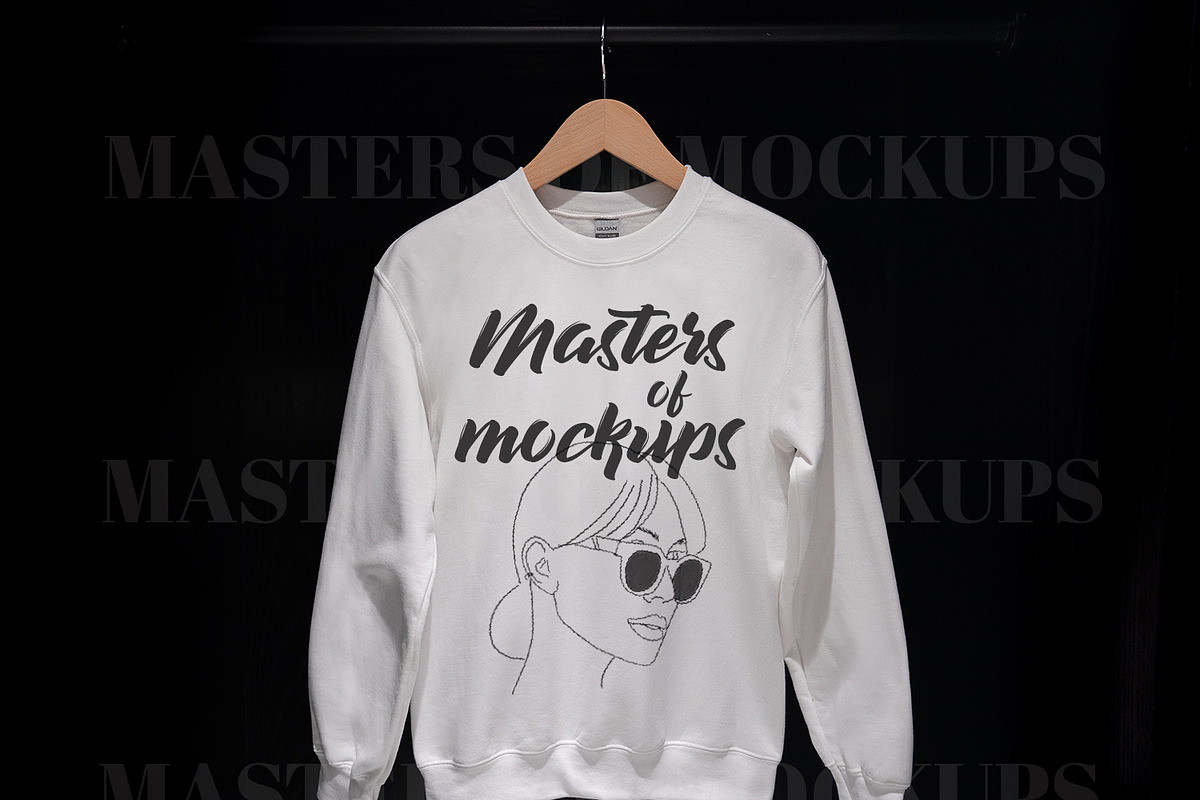 Gildan White Sweatshirt Mockup, a Hoody Mockup by Masters of Instagram (Photo 1 of 3)
