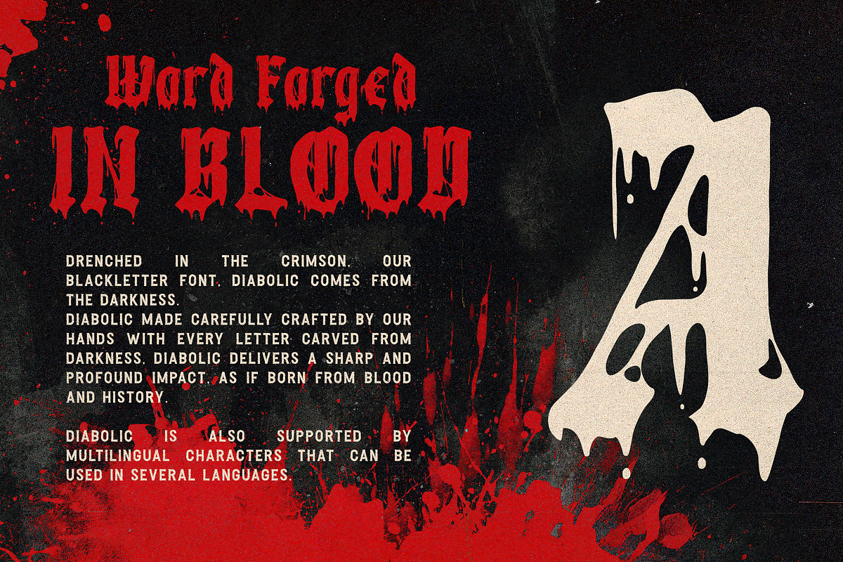 Diabolic - Blackletter Display Font, a Blackletter Font by Angin Studio (Photo 2 of 20)