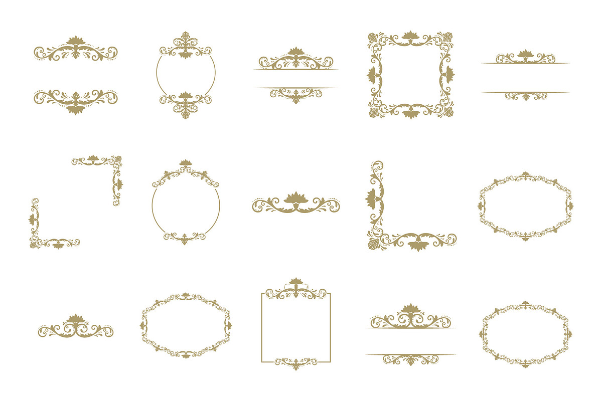 30 Damask pattern frame 01, an Illustration by Bloom21Art (Photo 2 of 3)