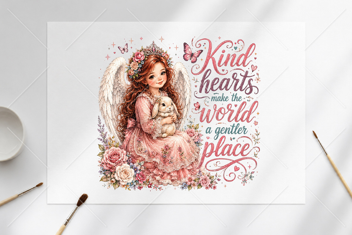 Kind Hearts Make the World Angel, a Seasonal Illustration by Canvas Craft (Photo 6 of 6)