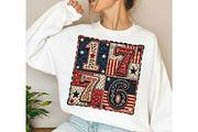 1776 PNG, Patriotic Coquette Png, an Illustration by DreamCafeArt (Thumbnail 2 of 5)