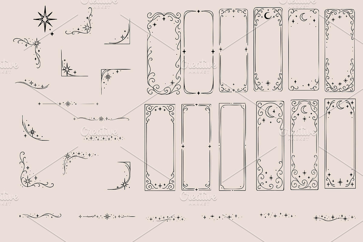 Celestial Boho Clipart – 96 Vectors, a Decorative Illustration by MuzaArtStudio (Photo 9 of 10)