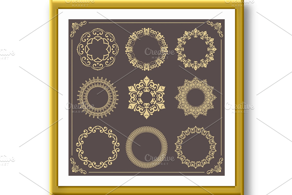 Vintage Big Set of Round Vector, a Decorative Illustration by FineArtStudio (Photo 2 of 3)