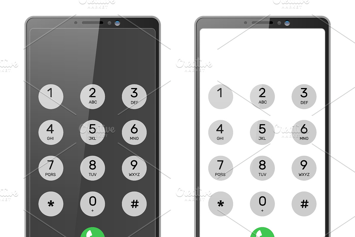 Realistic mobile phone with dial or, a Technology Illustration by Vectorbuum (Photo 3 of 3)