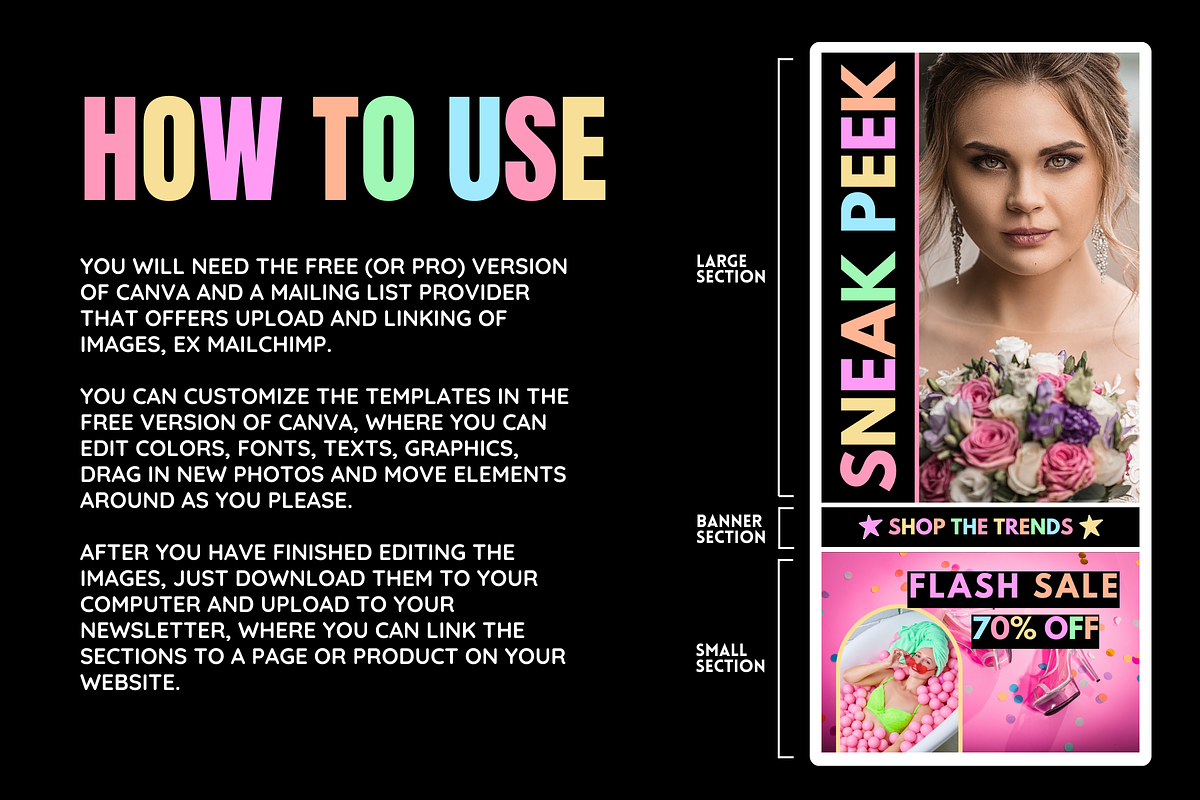 Pastel Neon Newsletter Templates, an Email Template by SunshineStudioBoutique (Photo 3 of 8)