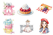 Parisian Summer Clipart, an Illustration by Watercolor design (Thumbnail 2 of 4)