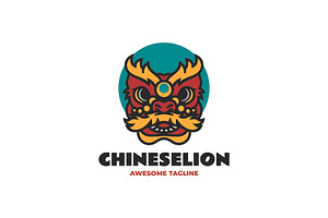Chinese Lion Mascot Cartoon Logo, a Branding & Logo Template by Artnivora.Std