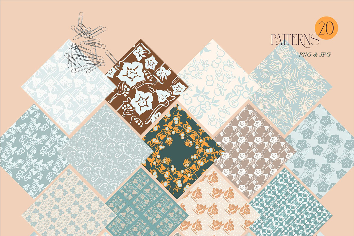 Flowers of the Art Nouveau, a Pattern Graphic by Collection by VY (Photo 16 of 17)