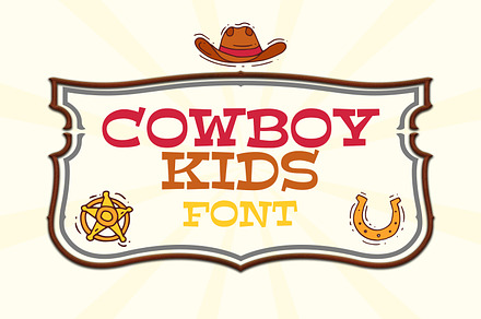 Cowboy Kids Font, a Symbol Font by OWPictures