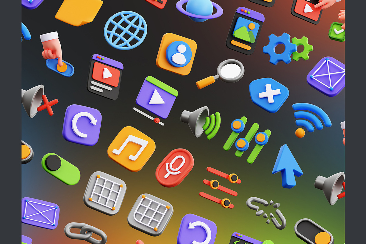 UI KIT Elements 3D Icons, an Object 3D Model by Rakata Studio (Photo 6 of 7)