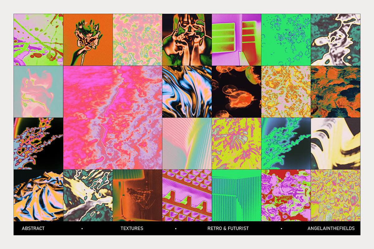 50 Psychedelic Textures Set, a Texture Graphic by angelainthefields (Photo 3 of 8)