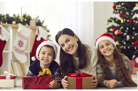 Portrait of happy family - mother, a Holiday Photo by StudioRomantic