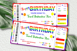 Happy Birthday Gift Boarding Pass