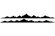 Mountain Skyline Silhouette, an Object Graphic by Designer_Momina (Thumbnail 2 of 20)