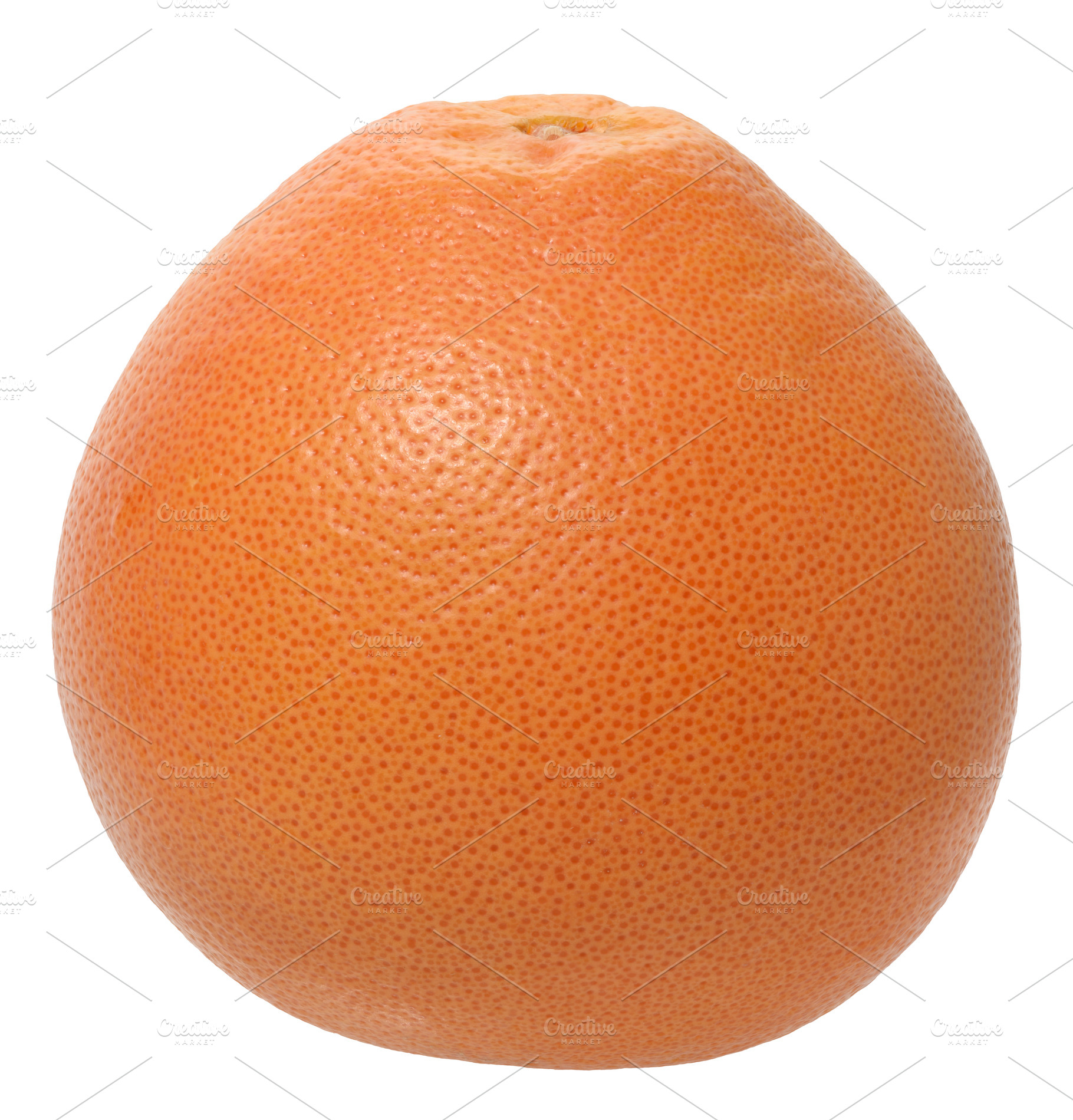 Whole pink grapefruit with textured peel, close-up on isolated b, a Food & Drink Photo by ndanko