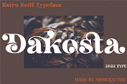 Dakosta | Retro Serif Typeface, a Serif Font by MchCrafter (Thumbnail 1 of 15)