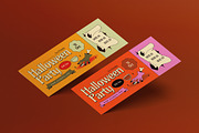 Orange Halloween Party Ticket, a Card Template by graphicook (Thumbnail 1 of 3)