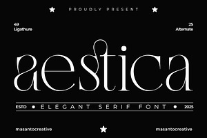 Aestica – Elegant Stylish Serif Font