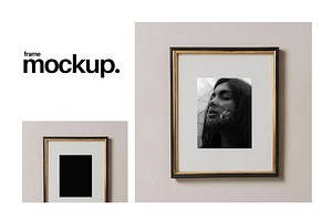 Frame Mockup #827, Black Portrait