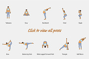 25 Pregnancy Yoga Poses, an Illustration by pkahraman (Thumbnail 4 of 4)