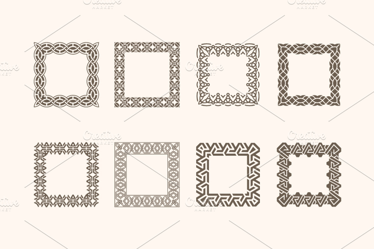 Ornamental Square Frames Vol 1, a Decorative Illustration by Rasagama Studio (Photo 4 of 4)