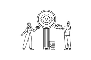 keyword cannibalization vector, a Technology Illustration by pikepicture