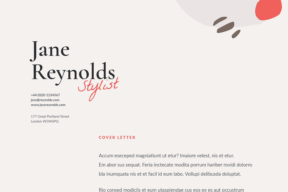 Jane | CV / resume template, a Resume Template by CV house (Photo 6 of 9)