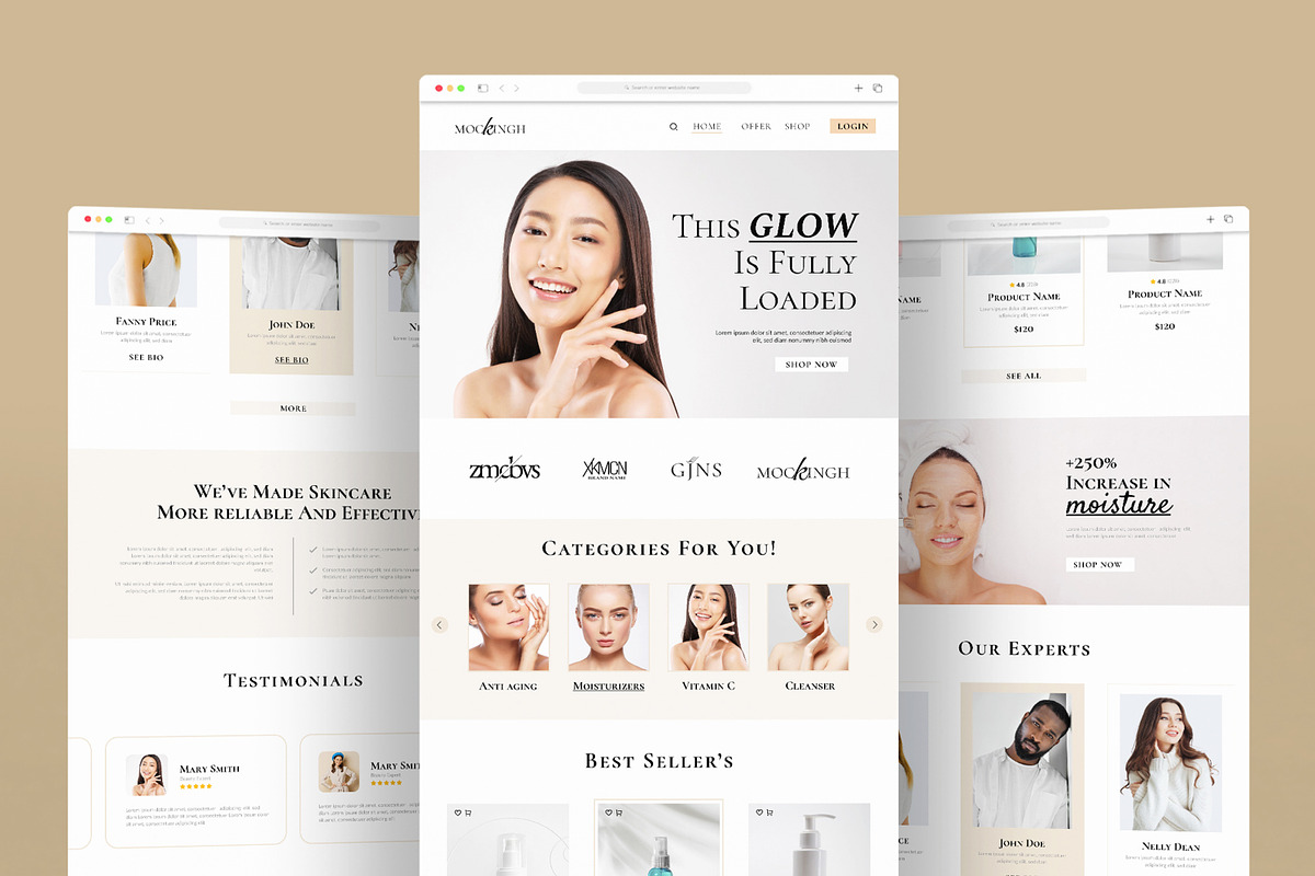 Skincare Landing Page Layout, a Landing Page Template by ContestDesign (Photo 1 of 7)