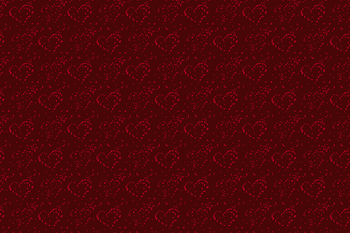 Pixel art Hearts prints |Valentine's, a Pattern Graphic by Tati_Kli (Photo 5 of 5)