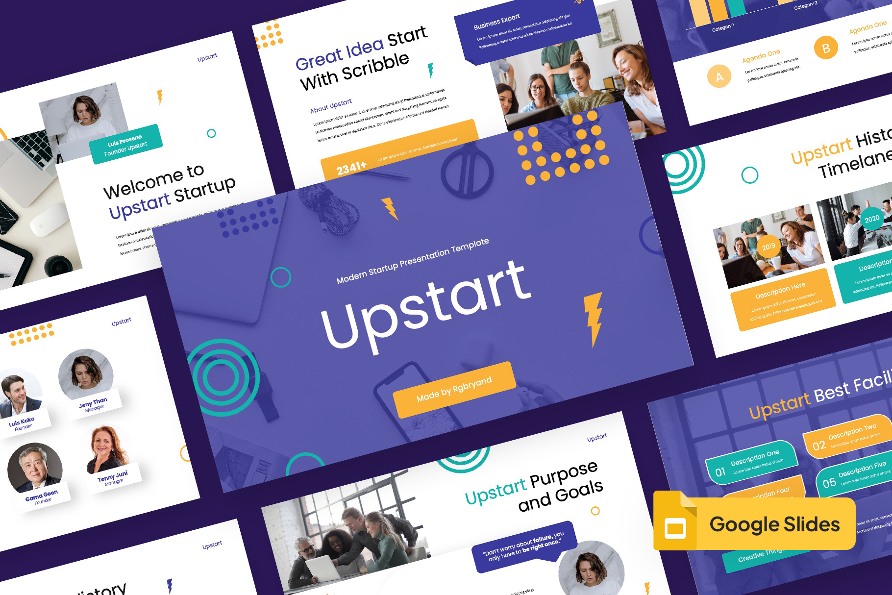 UPSTART - Google Slides Template, a Presentation Template by rgbryand
