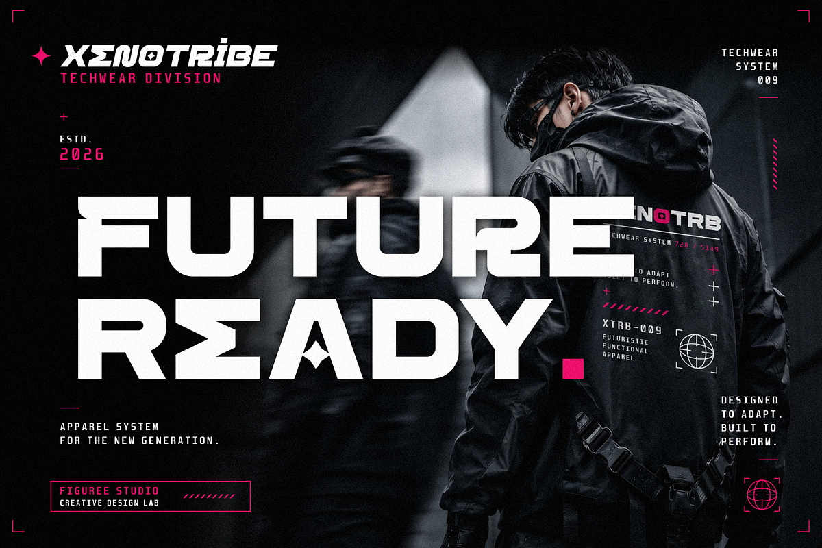 Neutora – Bold Futuristic Font, a Sans Serif Font by figuree studio (Photo 4 of 10)
