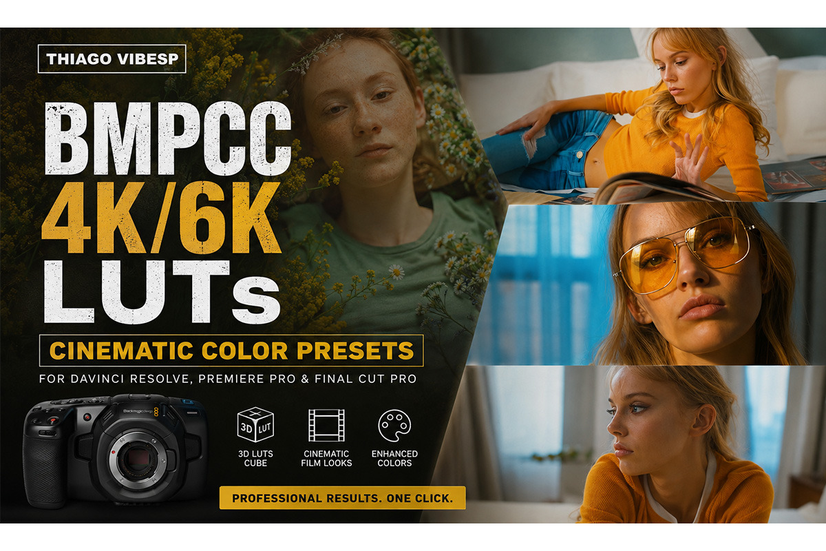 Film Blackmagic Cameras LUTs, a Preset Add-On by Creative House (Photo 1 of 3)