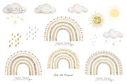Teddy bear Boho rainbow Baby shower, an Animal Illustration by Solo Art Original (Thumbnail 4 of 9)