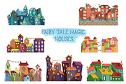 Fairy tale magic houses, a Decorative Illustration by SaintPic illustrations (Thumbnail 1 of 9)