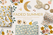 Floral Bundle pattern&clipart 4 in 1, a Background Graphic by Cozy pattern shop (Thumbnail 7 of 10)