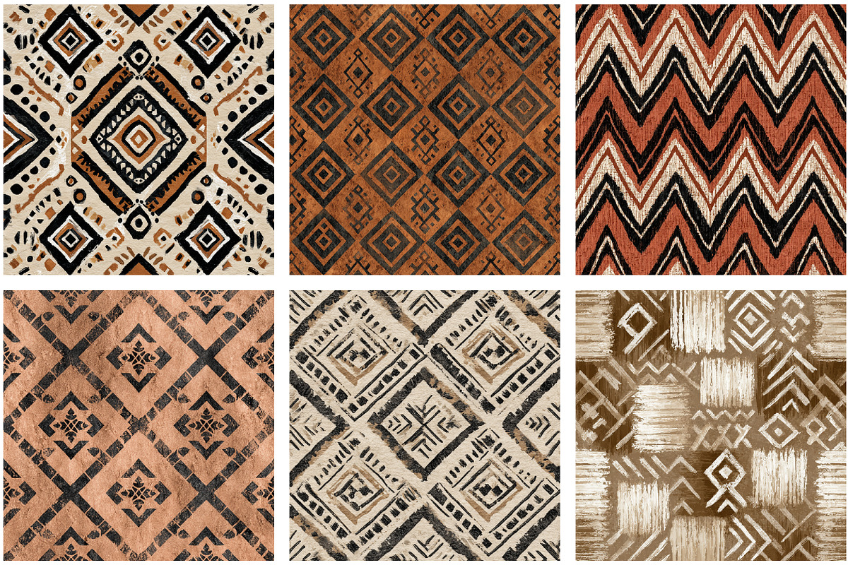 African Mudcloth background Patterns, a Background Graphic by DreamArtGraphic (Photo 3 of 5)