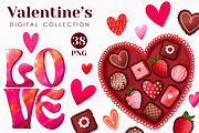 Valentines day clipart, red love art, an Illustration by Harmony Draws (Thumbnail 1 of 7)