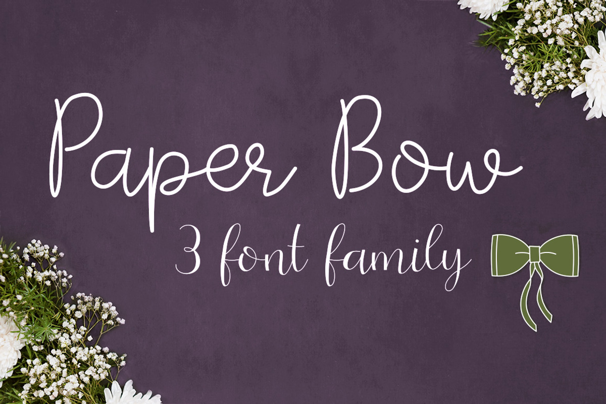 Paper Bow - Script Font Family