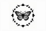 Butterfly Wreath Clipart Bundle, an Illustration by Artivon (Thumbnail 5 of 9)
