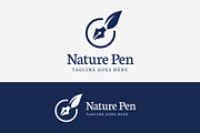 Nature Pen - Writer Leaf Pen Logo, a Branding & Logo Template by Creattlle (Thumbnail 3 of 4)