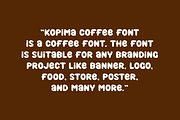 Kopima Coffee Font, a Sans Serif Font by QR Design Studio (Thumbnail 4 of 7)