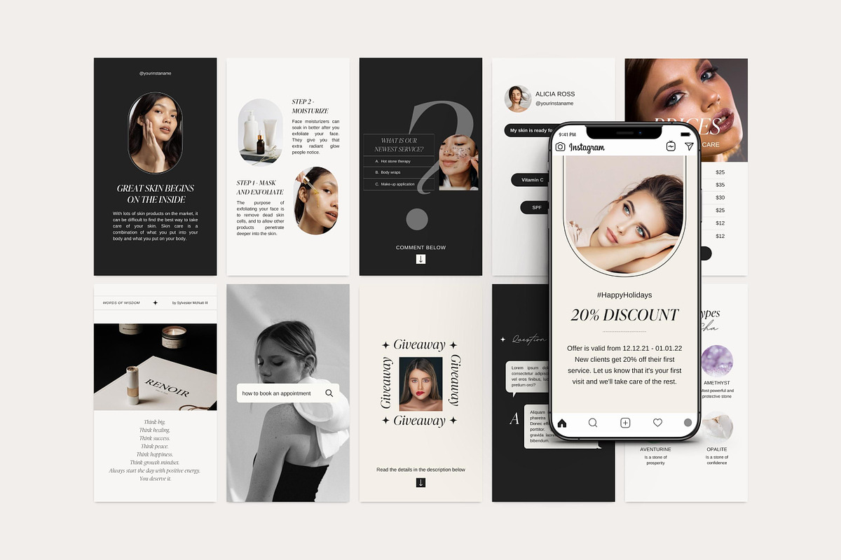 Esthetician Instagram templates, a Social Media Template by LiliesandBerries (Photo 11 of 22)