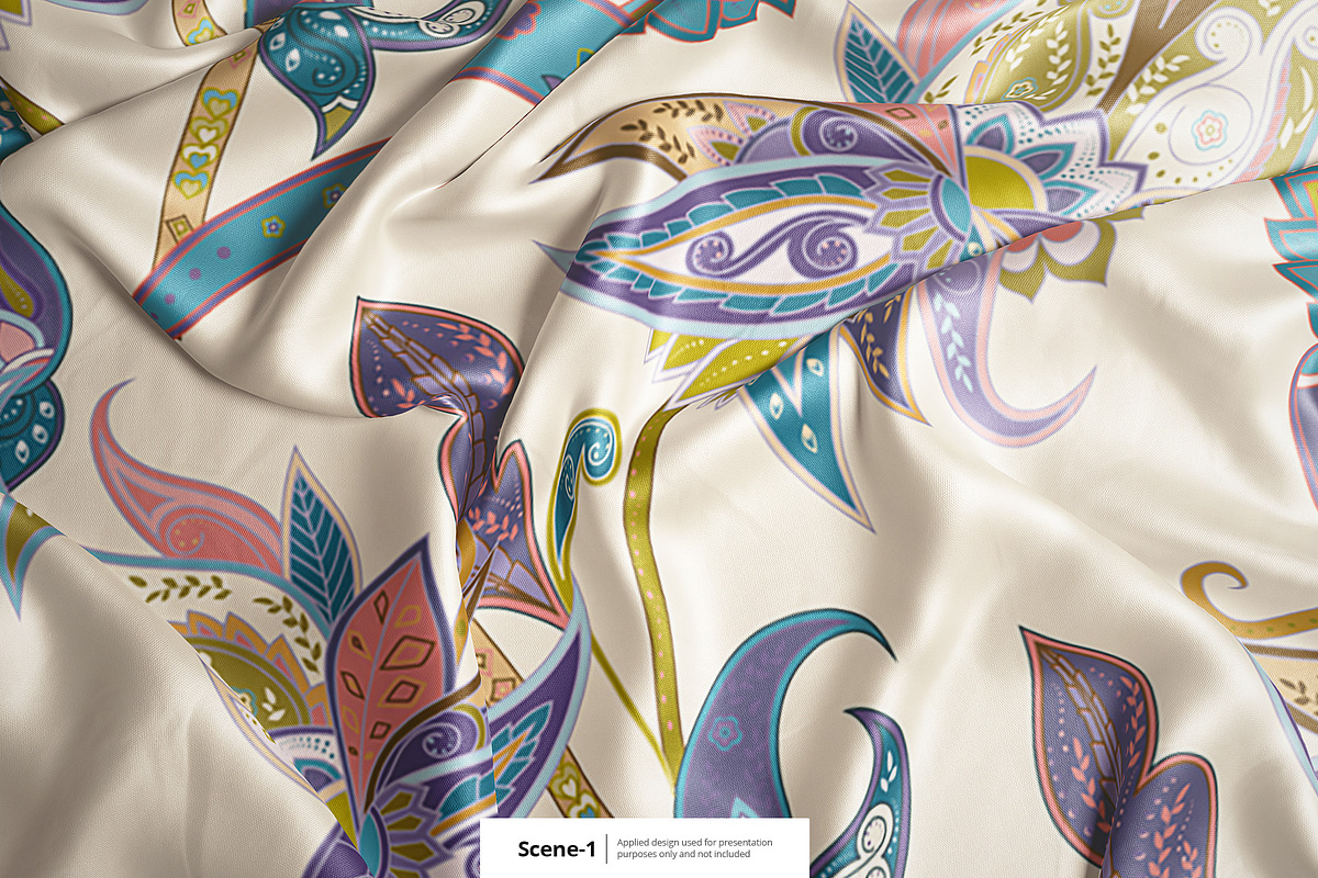 Silk Closeup Mockup Set, a Print Template by WebAndCat (Photo 2 of 7)