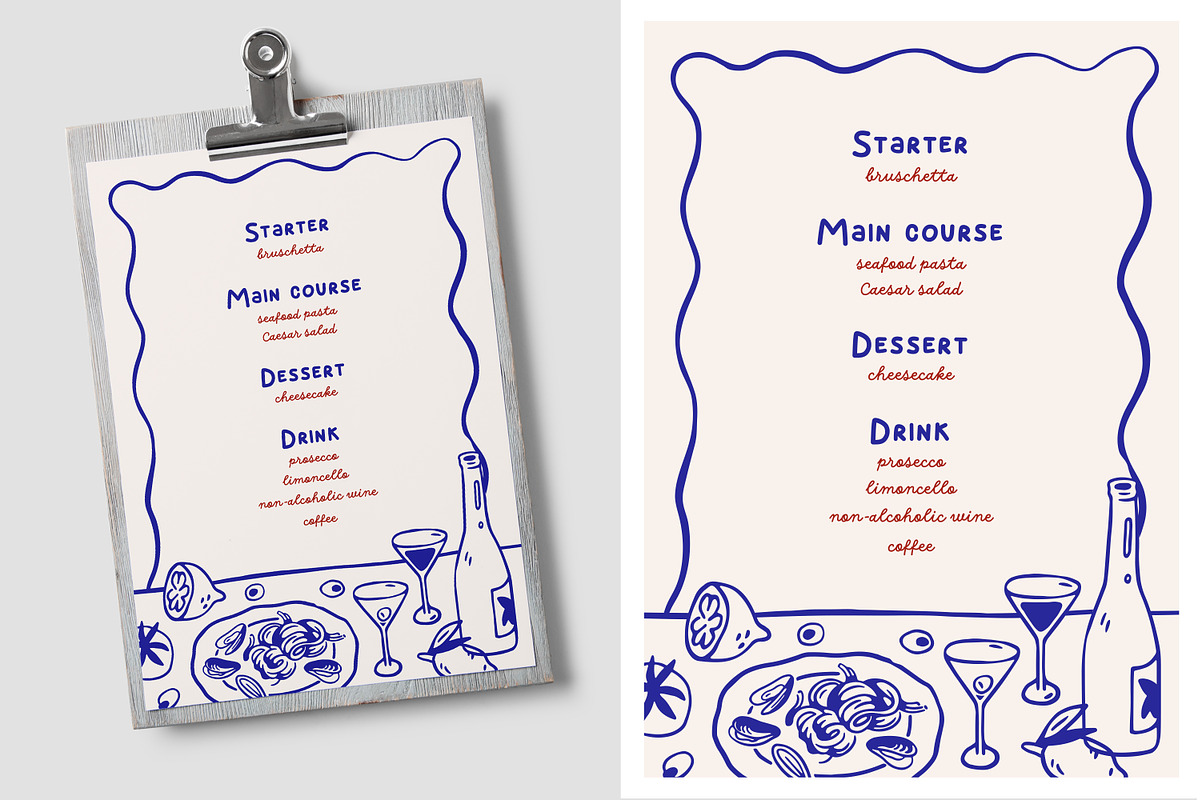 Italian restaurant, cafe menu design, an Illustration by Good Studio (Photo 4 of 5)