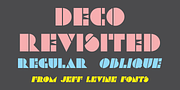 Deco Revisited JNL, a Sans Serif Font by Jeff Levine Fonts (Thumbnail 1 of 5)