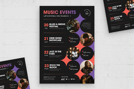 Event Schedule Flyer Template, a Flyer Template by BrandPacks
